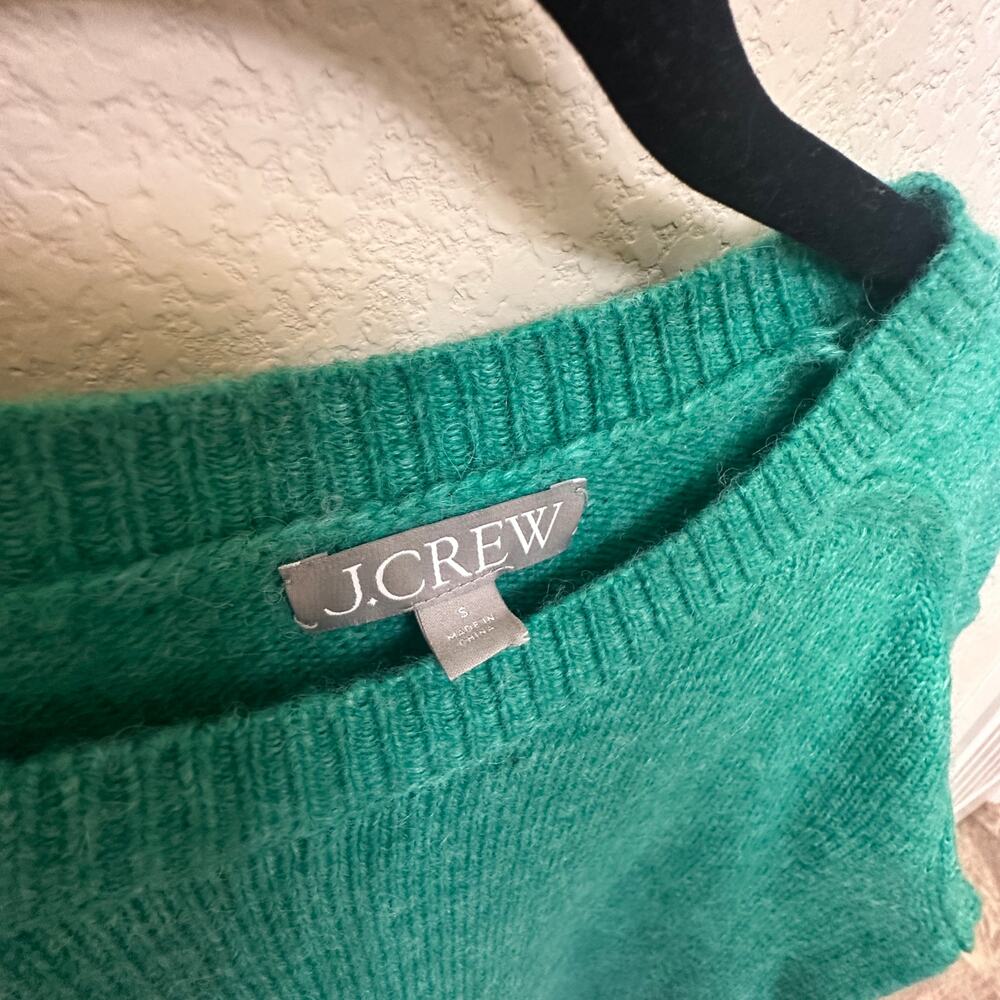 NWOT J Crew Relaxed Pullover Sweater Kelly Green Size S - Picture 6 of 8